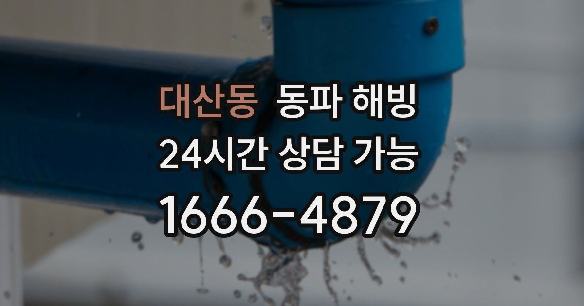 대산동 동파 해빙