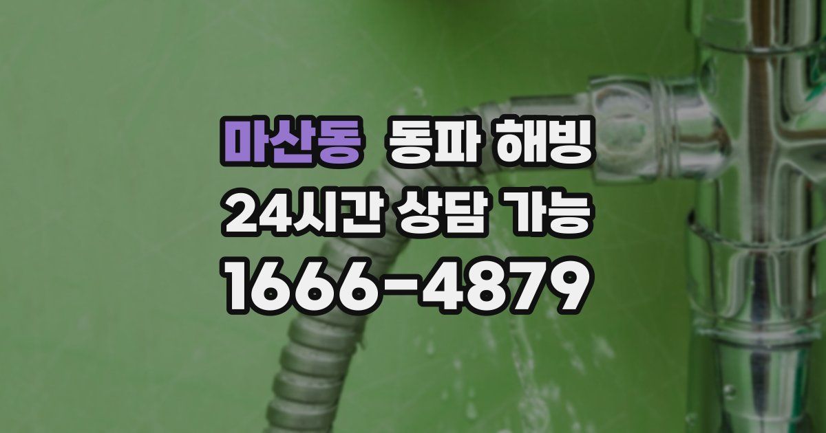 마산동 동파 해빙