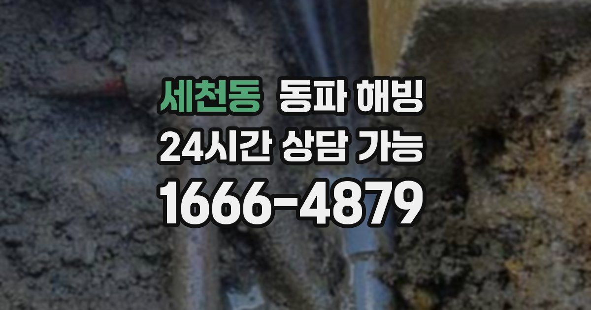 세천동 동파 해빙