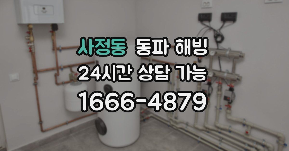 사정동 동파 해빙