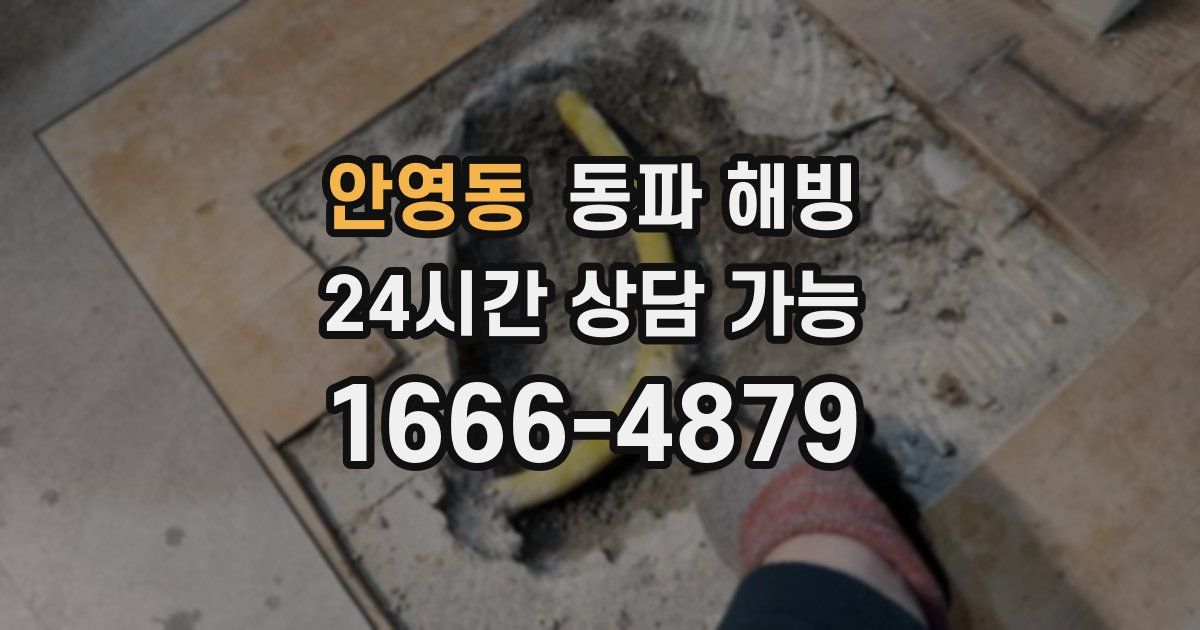 안영동 동파 해빙