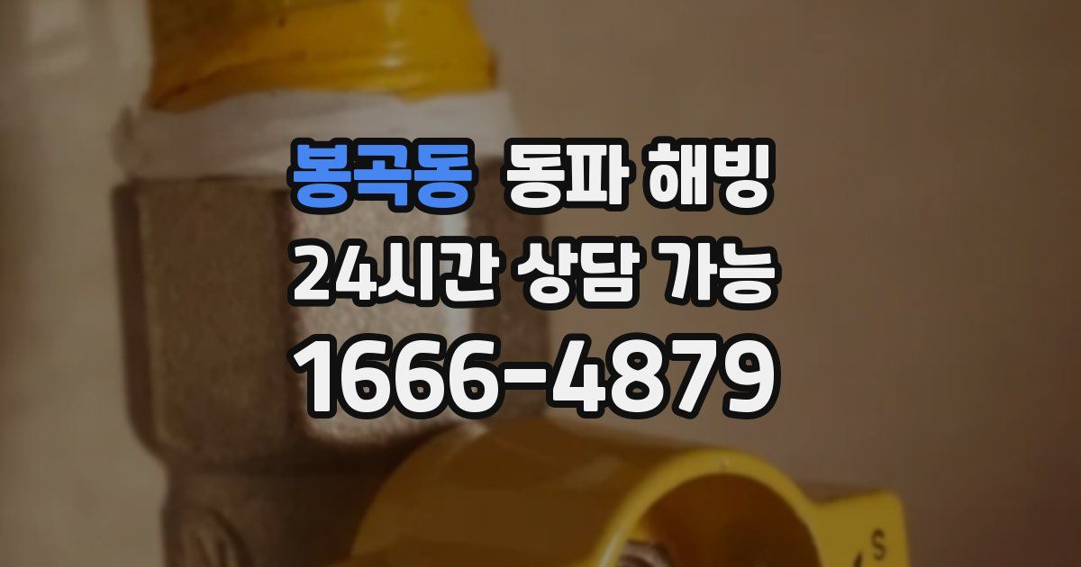 봉곡동 동파 해빙