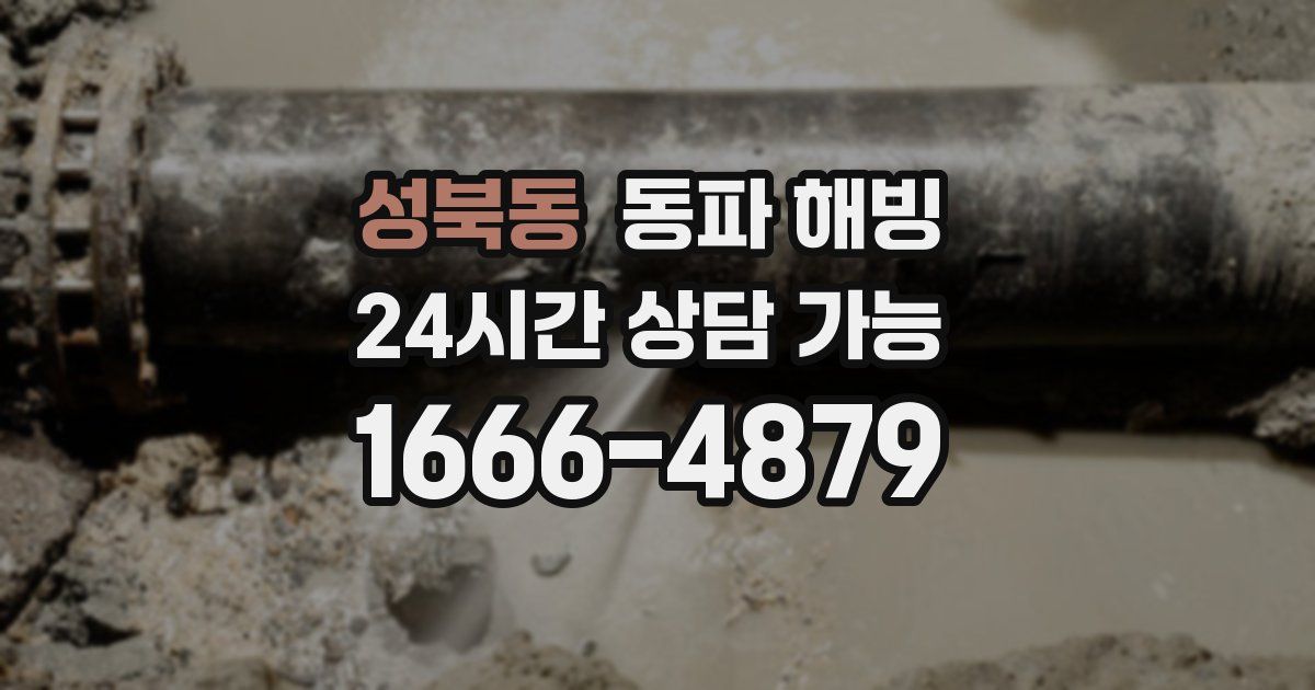 성북동 동파 해빙