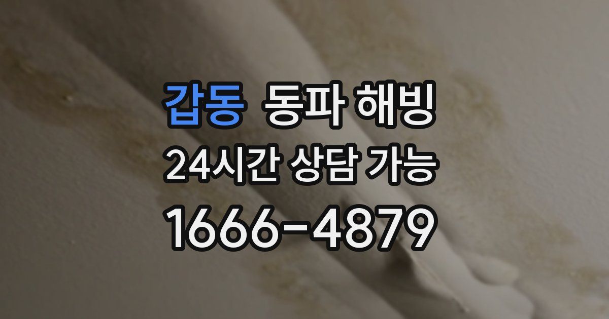 갑동 동파 해빙