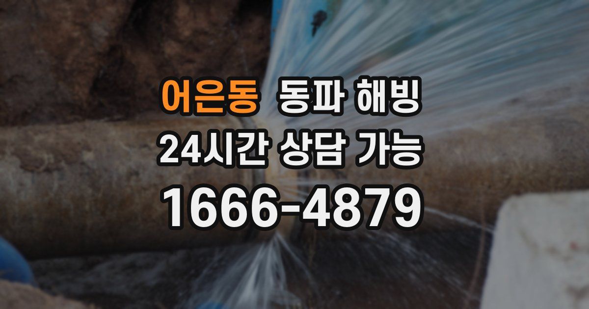 어은동 동파 해빙