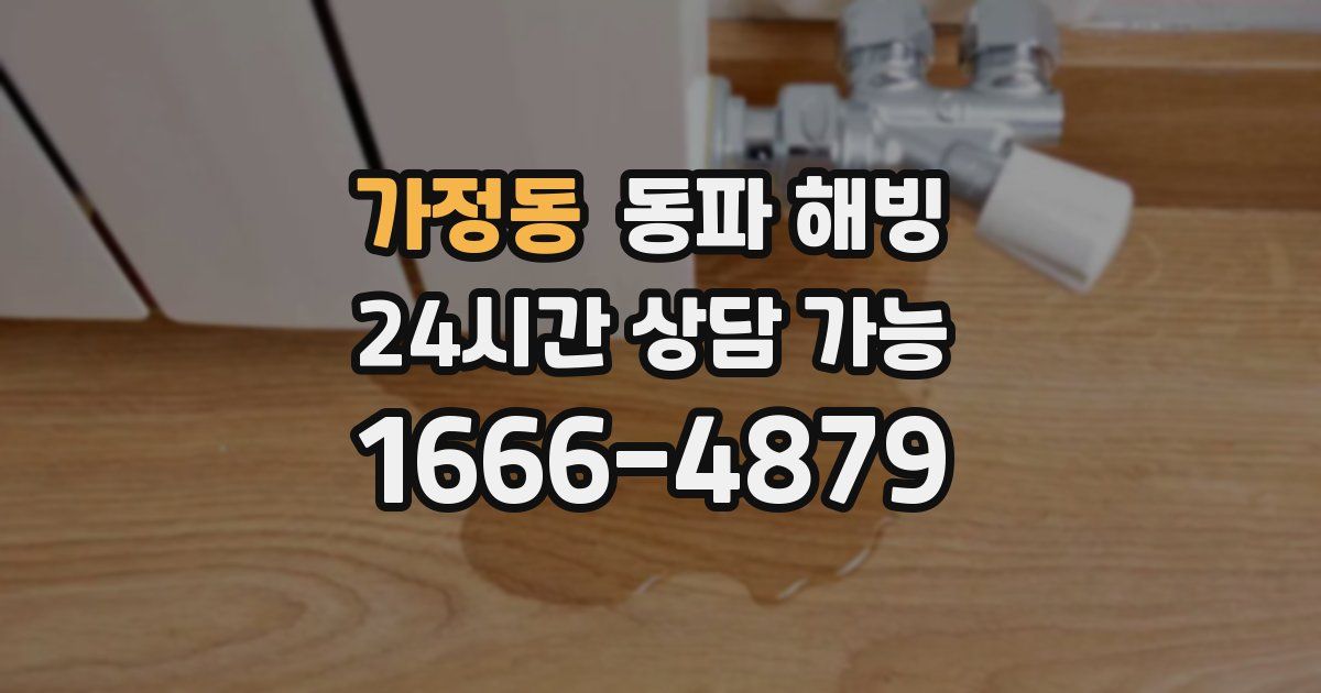 가정동 동파 해빙