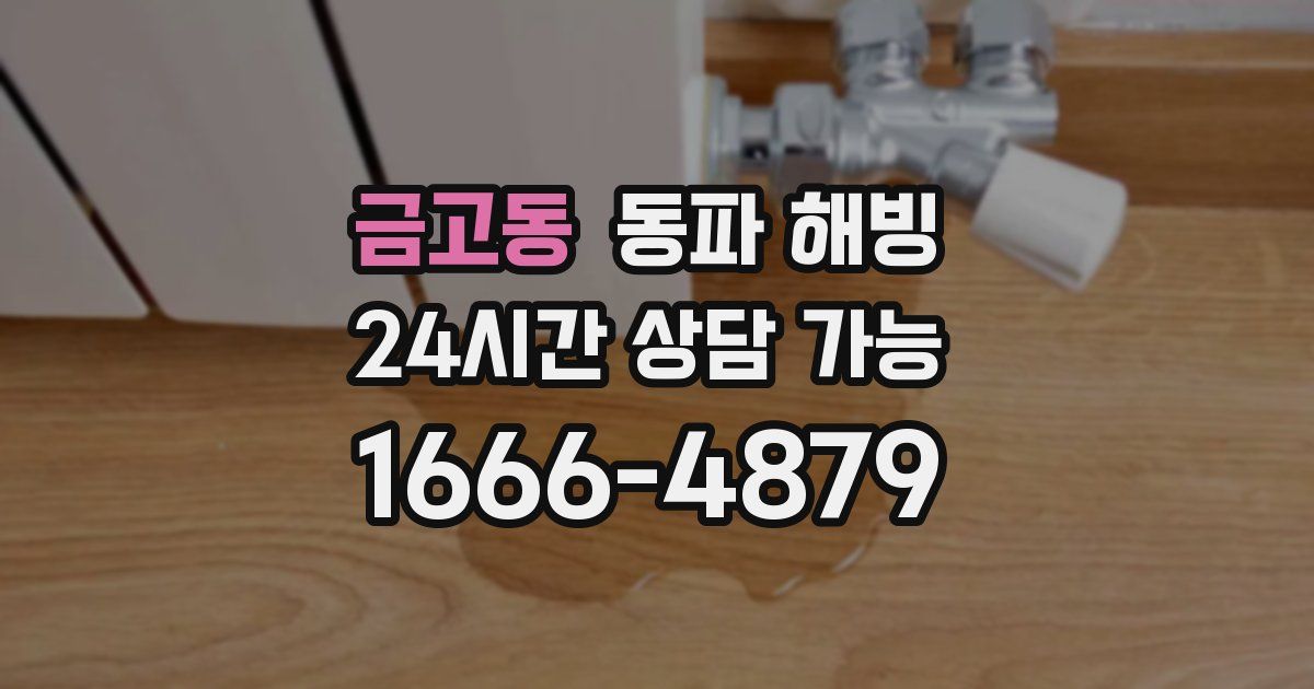 금고동 동파 해빙