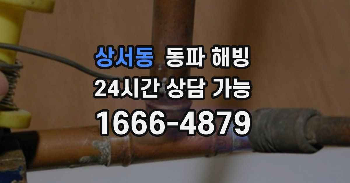 상서동 동파 해빙