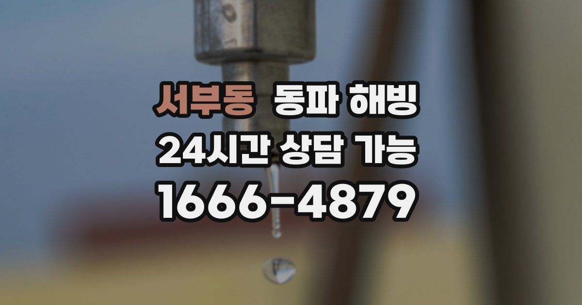 서부동 동파 해빙