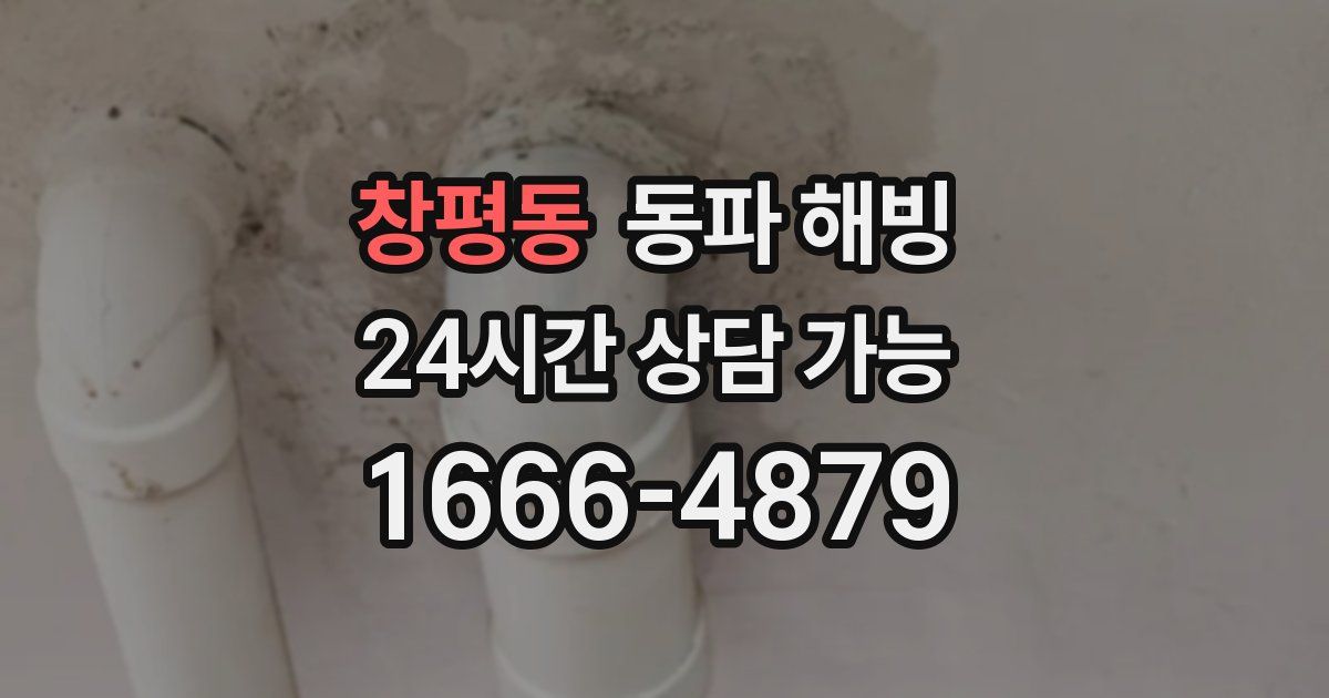 창평동 동파 해빙