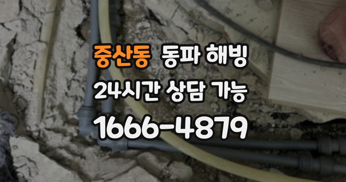 중산동 동파 해빙