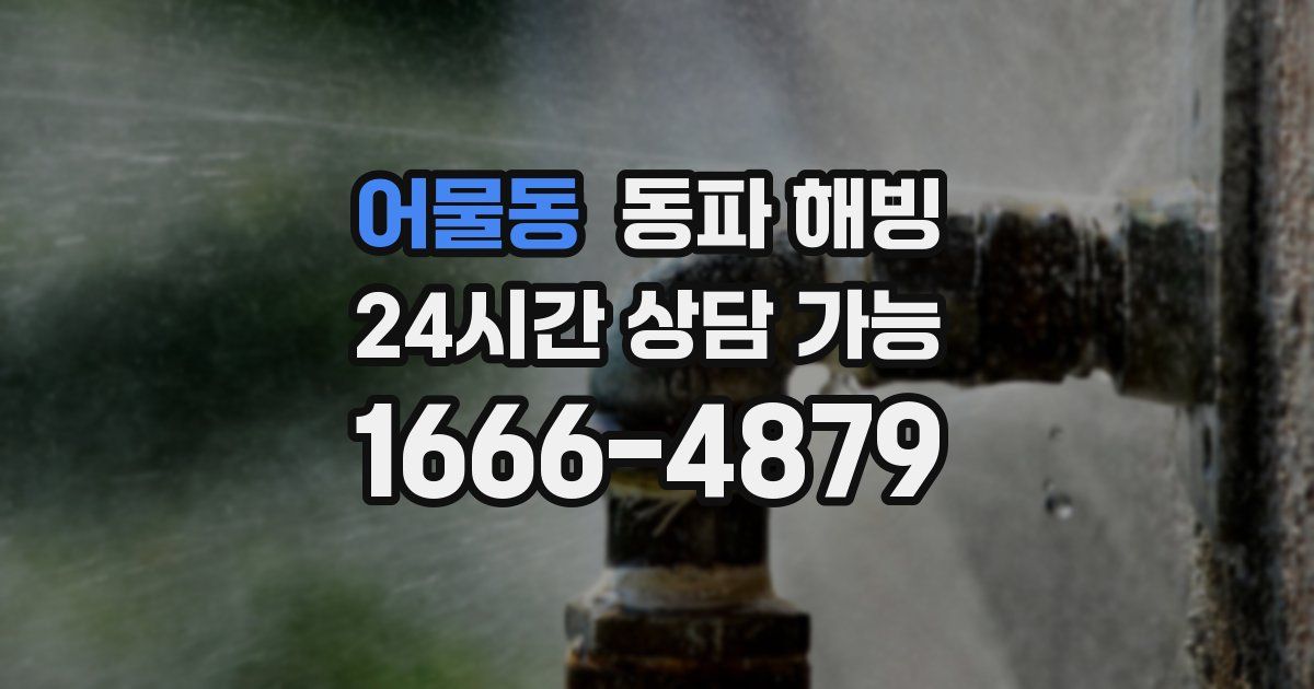 어물동 동파 해빙