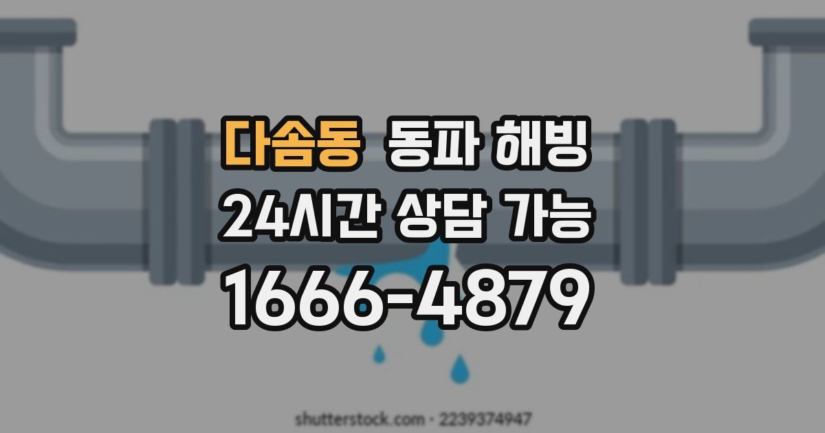 다솜동 동파 해빙