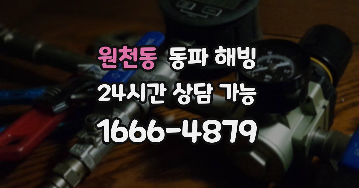 원천동 동파 해빙