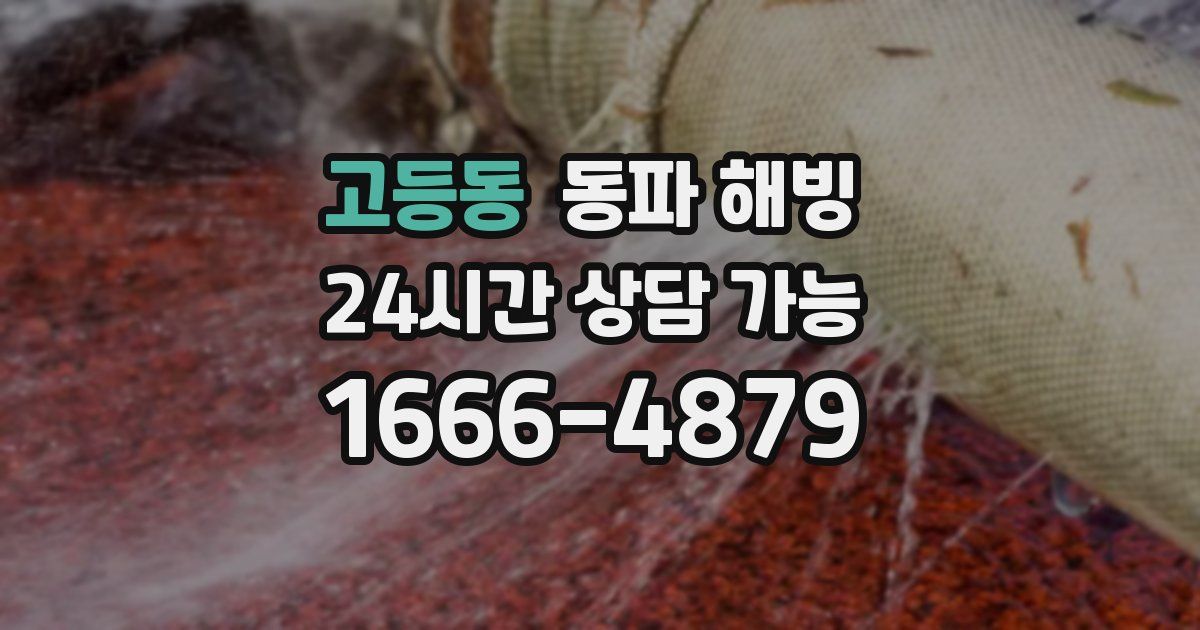 고등동 동파 해빙