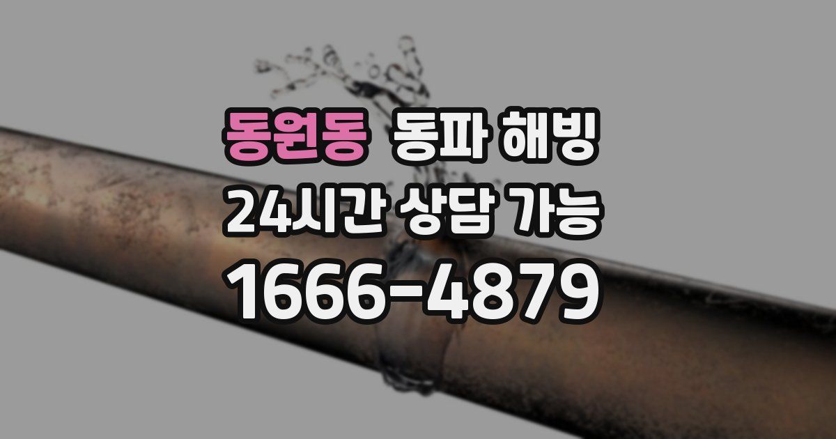 동원동 동파 해빙