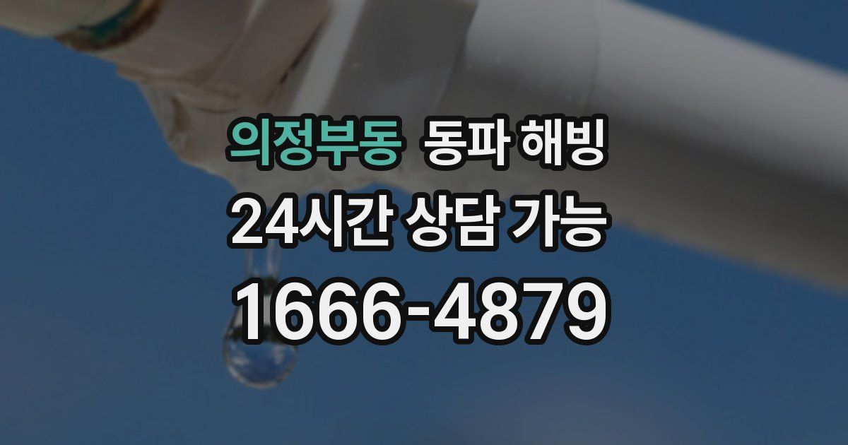 의정부동 동파 해빙