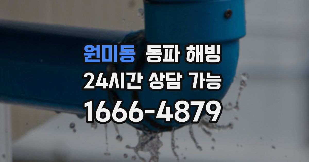 원미동 동파 해빙