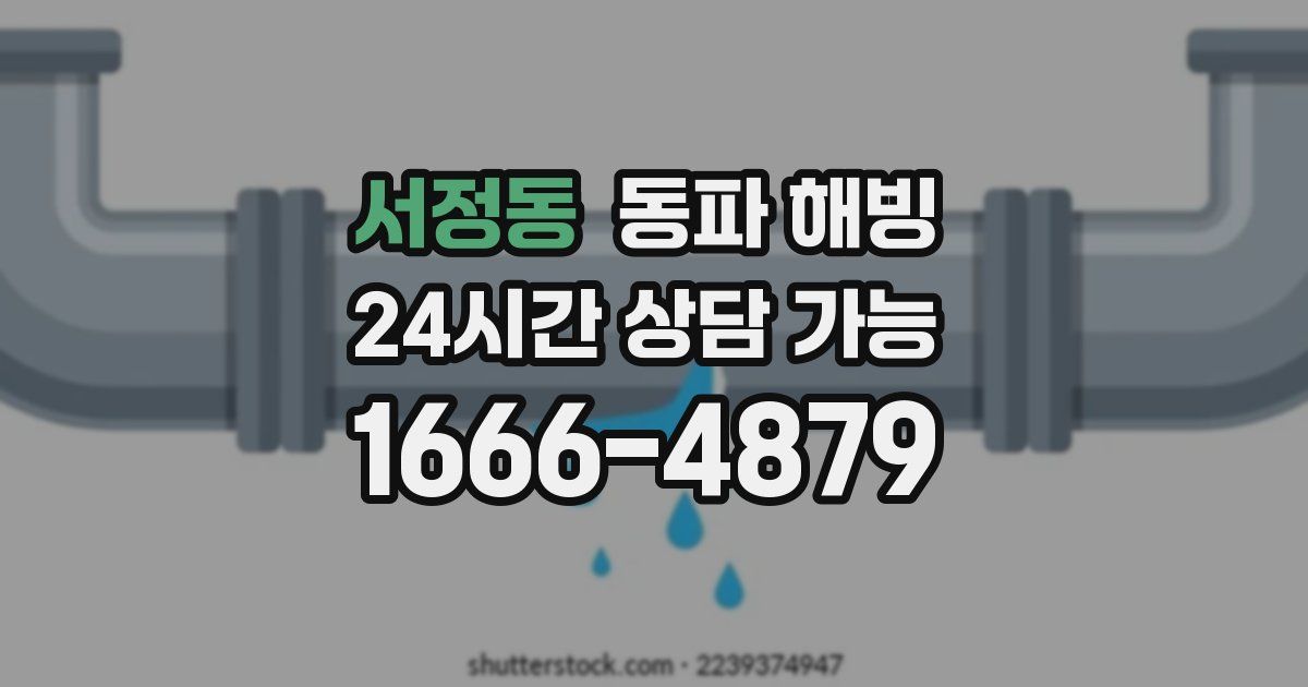 서정동 동파 해빙