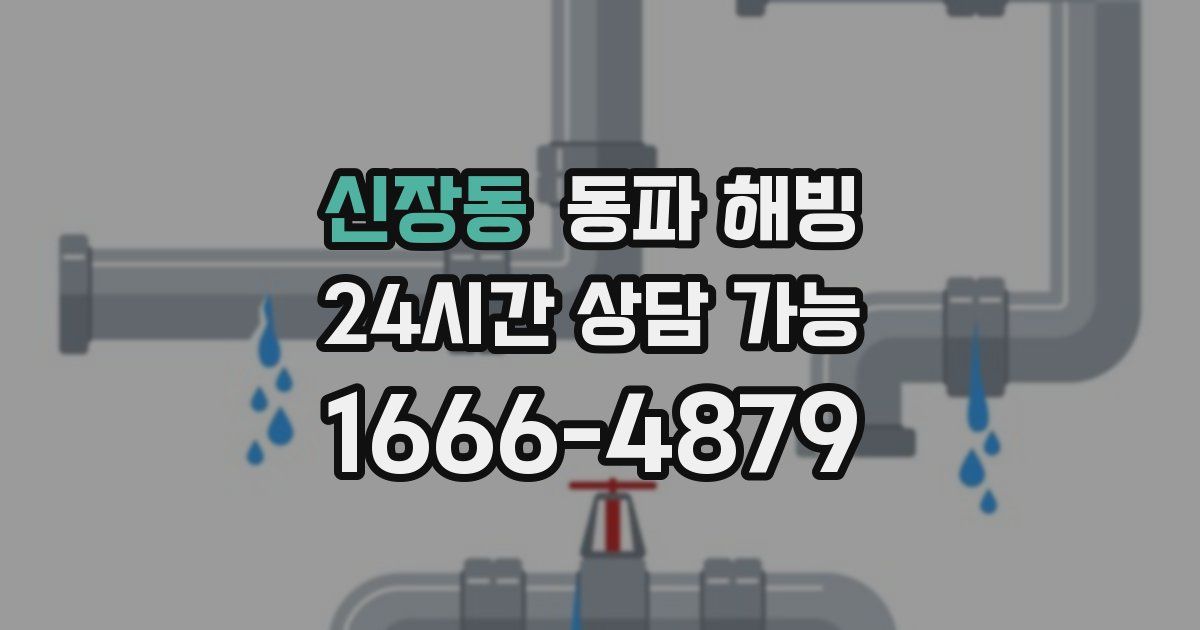 신장동 동파 해빙