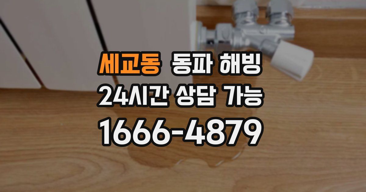 세교동 동파 해빙