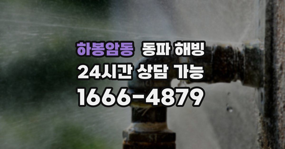 하봉암동 동파 해빙