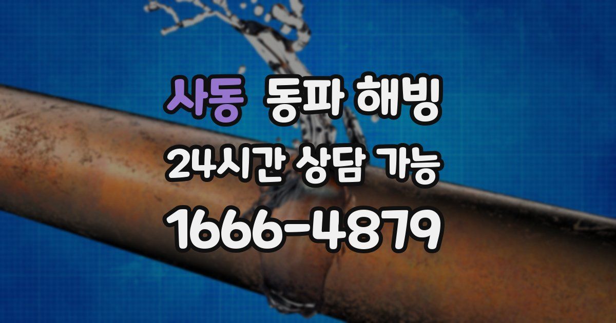 사동 동파 해빙