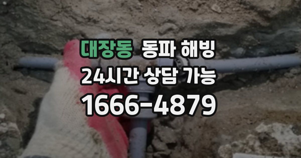 대장동 동파 해빙