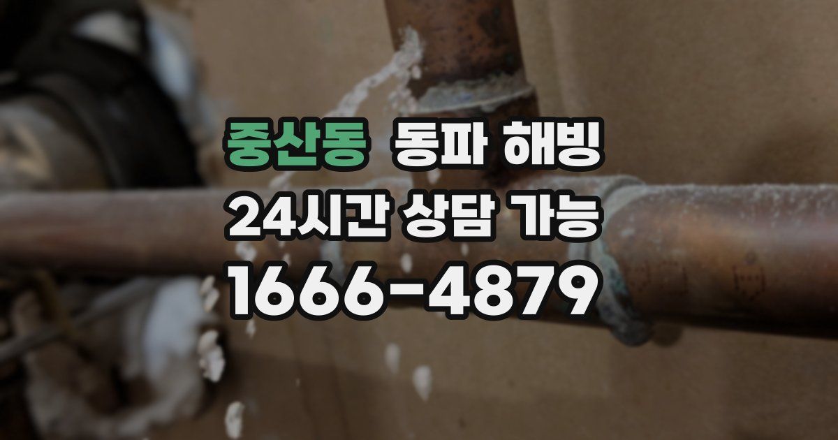 중산동 동파 해빙