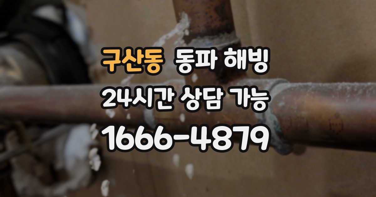 구산동 동파 해빙