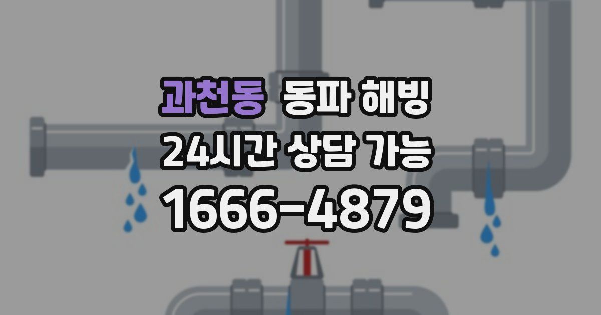 과천동 동파 해빙