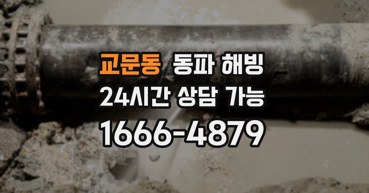 교문동 동파 해빙