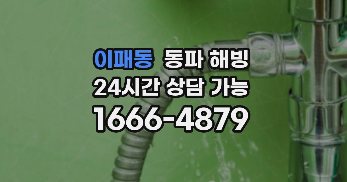 이패동 동파 해빙