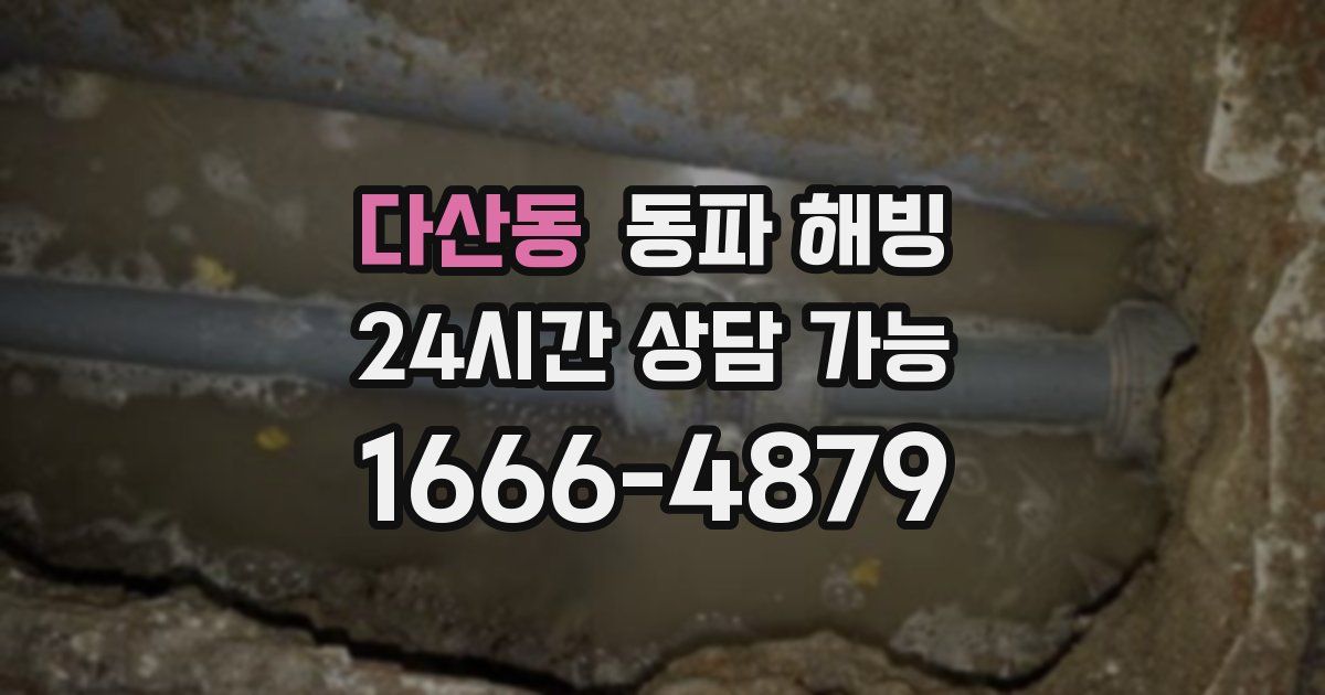 다산동 동파 해빙