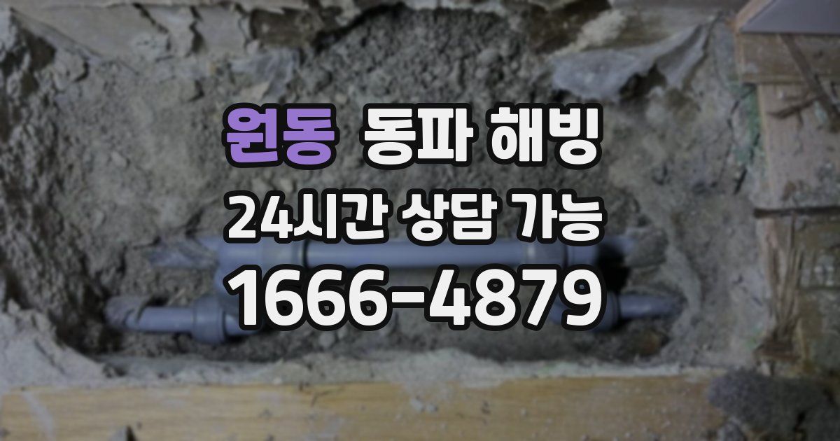 원동 동파 해빙