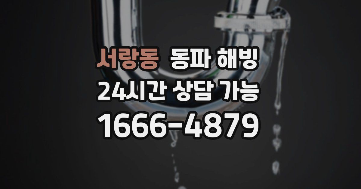 서랑동 동파 해빙