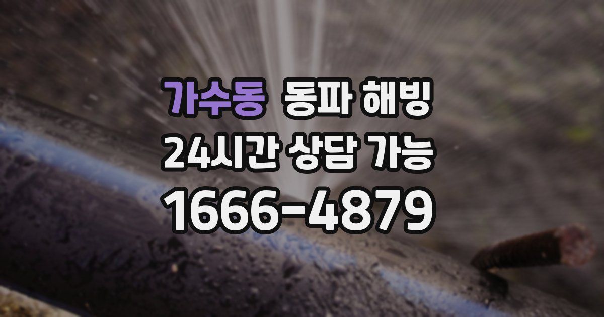 가수동 동파 해빙