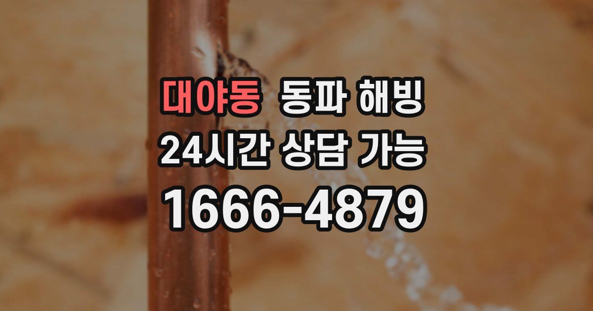 대야동 동파 해빙