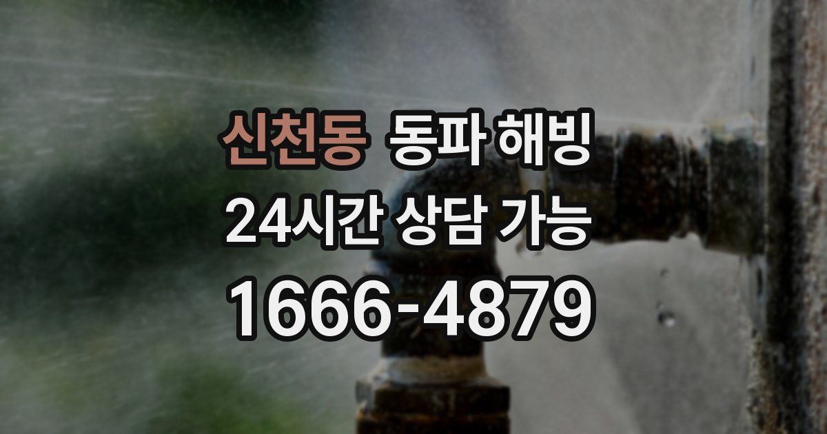 신천동 동파 해빙