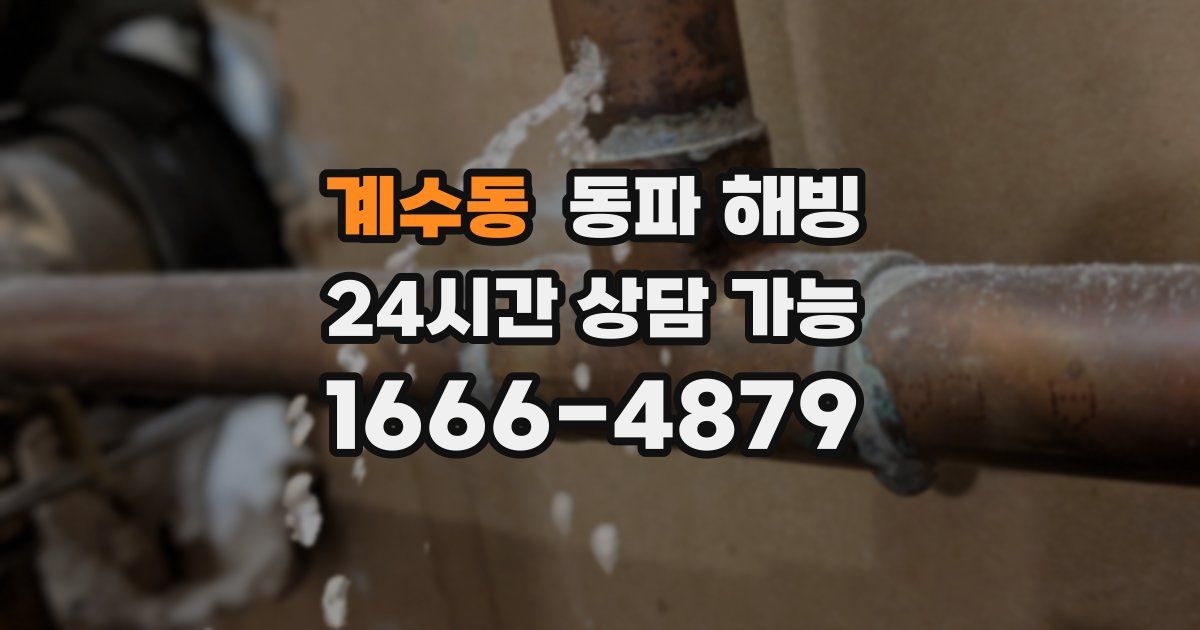 계수동 동파 해빙