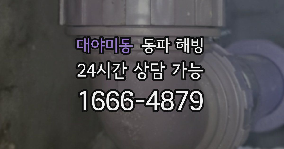 대야미동 동파 해빙