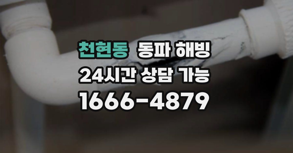 천현동 동파 해빙