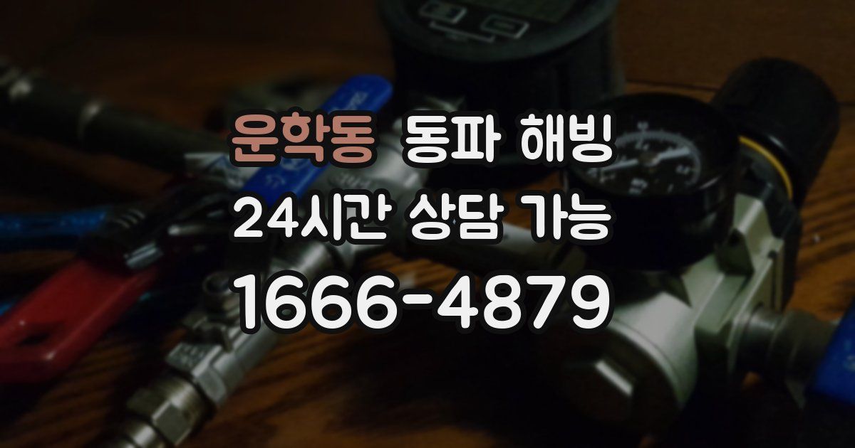 운학동 동파 해빙