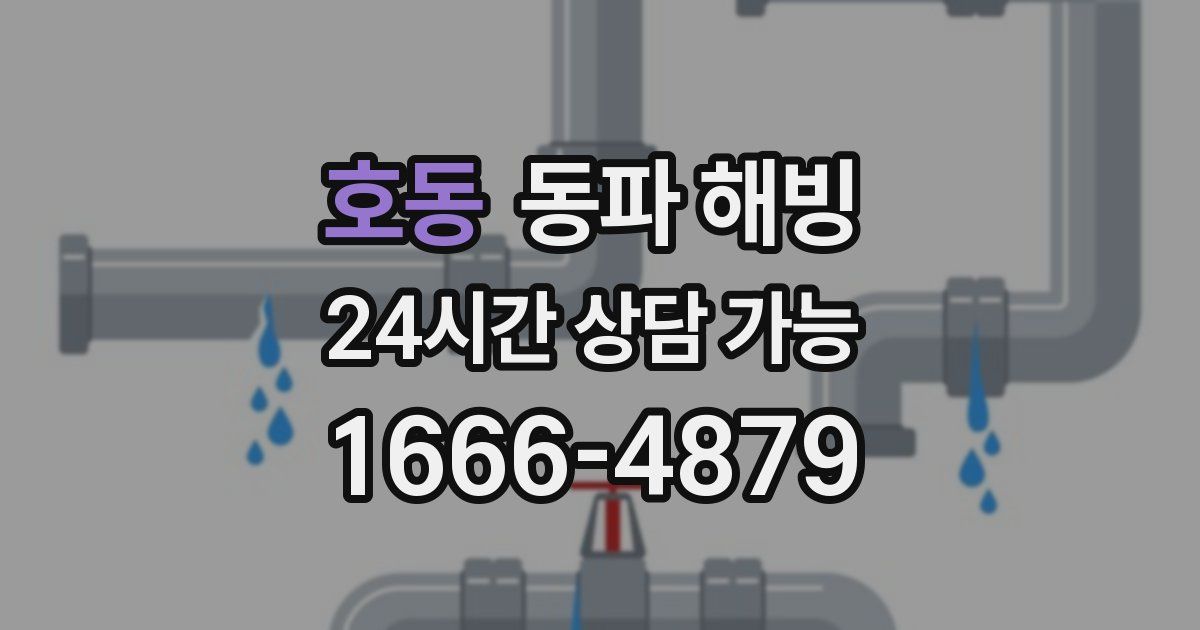 호동 동파 해빙