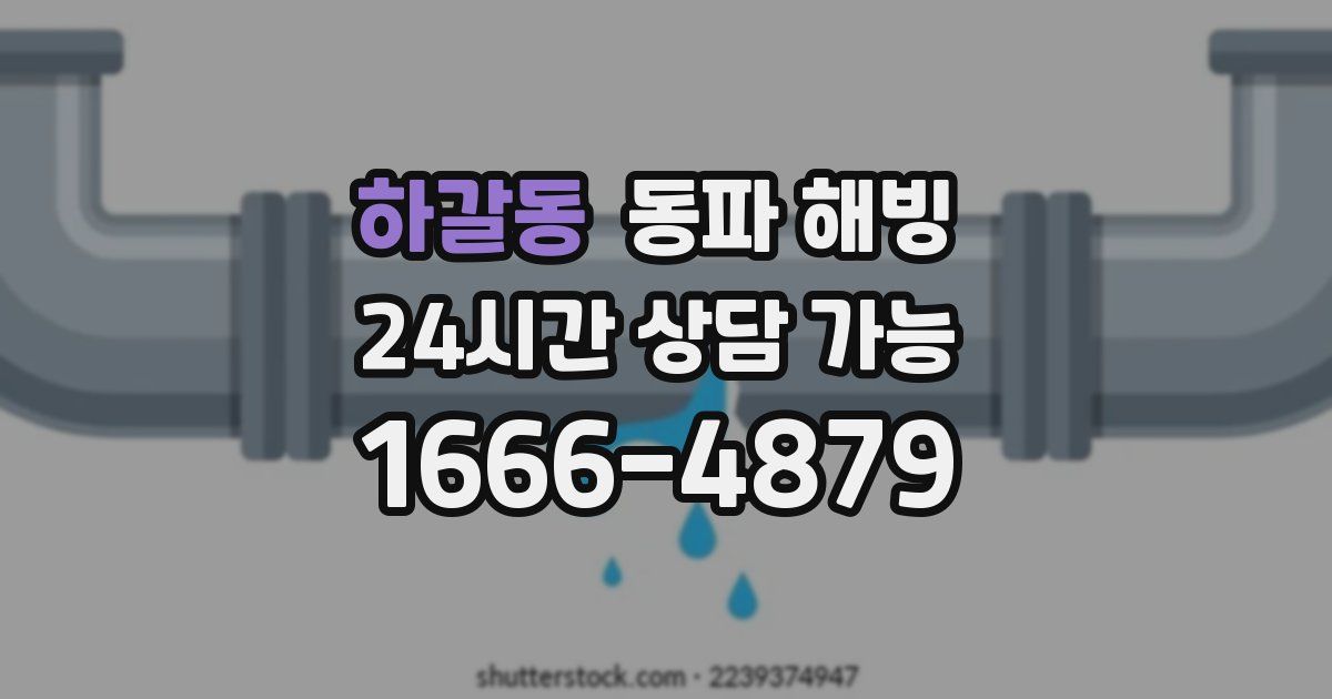 하갈동 동파 해빙