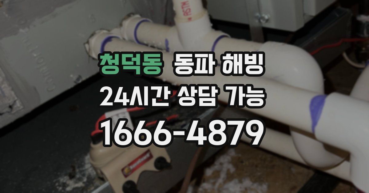 청덕동 동파 해빙