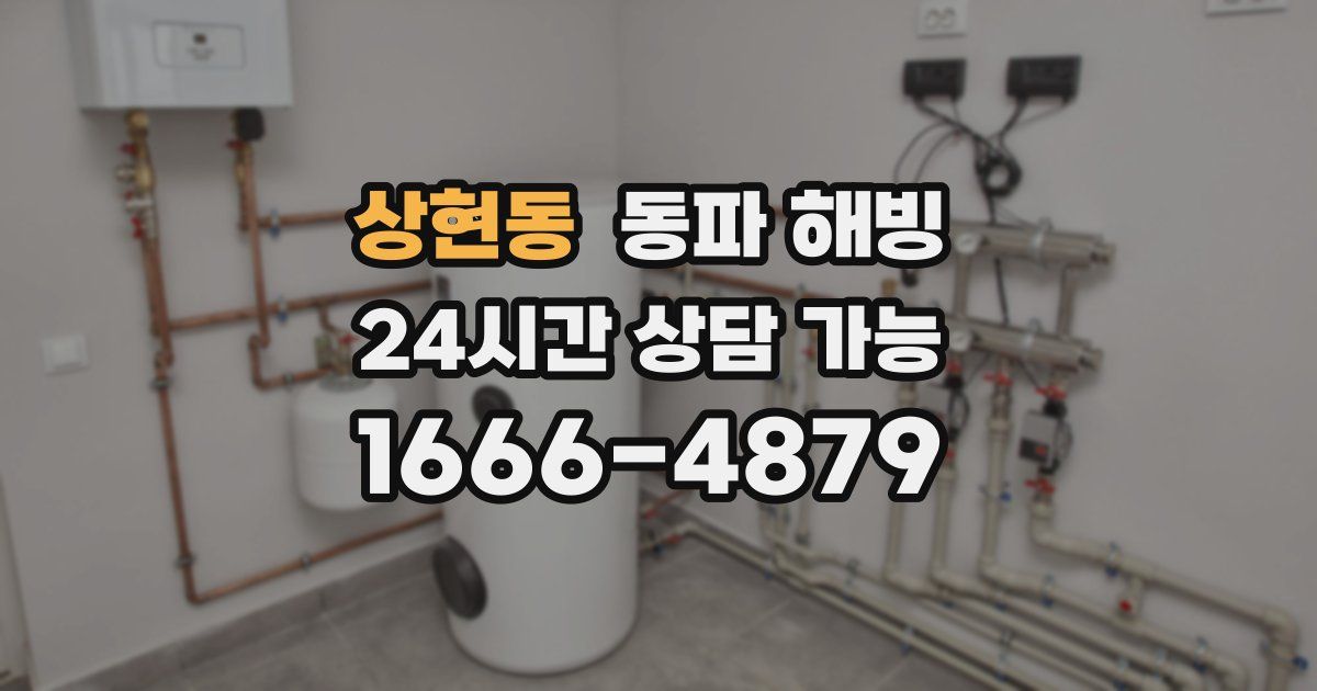 상현동 동파 해빙