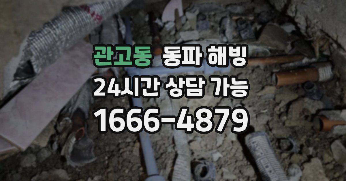 관고동 동파 해빙