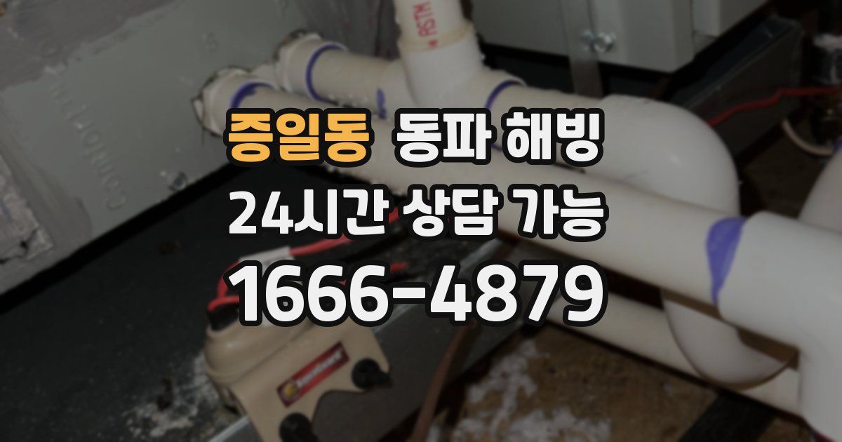 증일동 동파 해빙