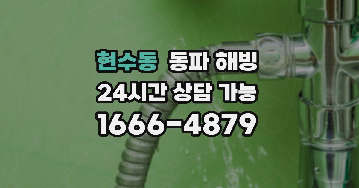 현수동 동파 해빙